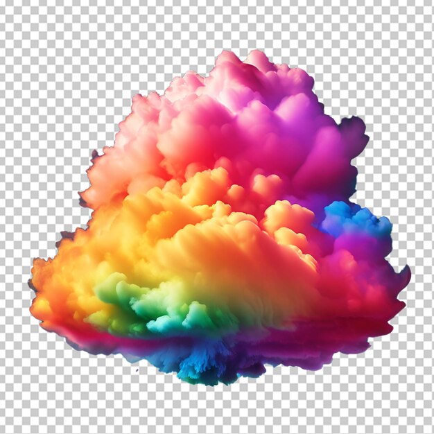 PSD regenboogkleurige wolk