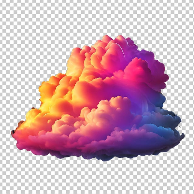 PSD regenboogkleurige wolk