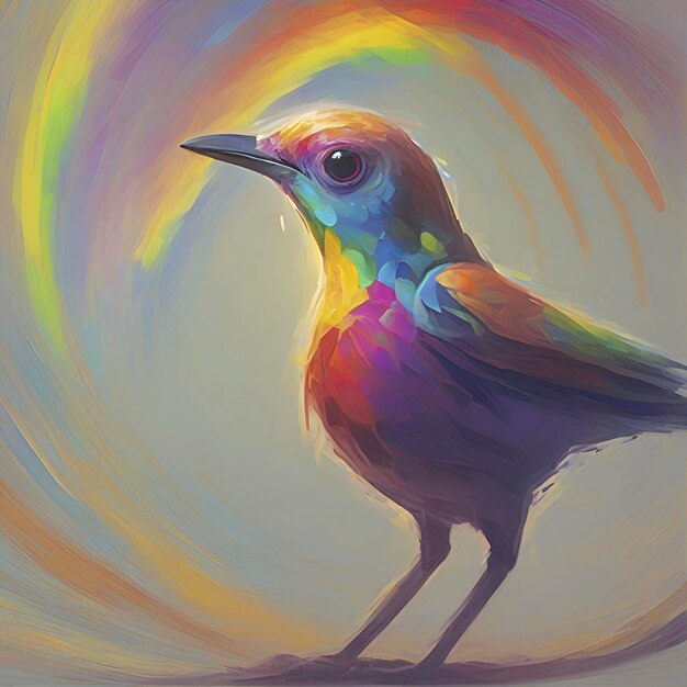 PSD regenboogvogels in de impressionistische stijl