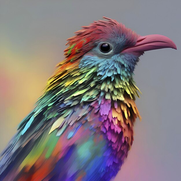 PSD regenboogvogels in de impressionistische stijl