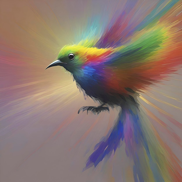 PSD regenboogvogels in de impressionistische stijl