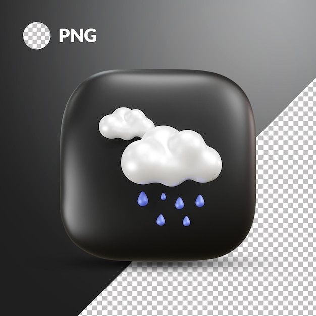 Regenweer 3d illustratie