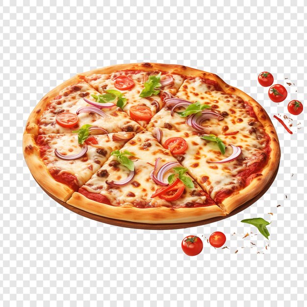 Regina style pizza isolated on transparent background