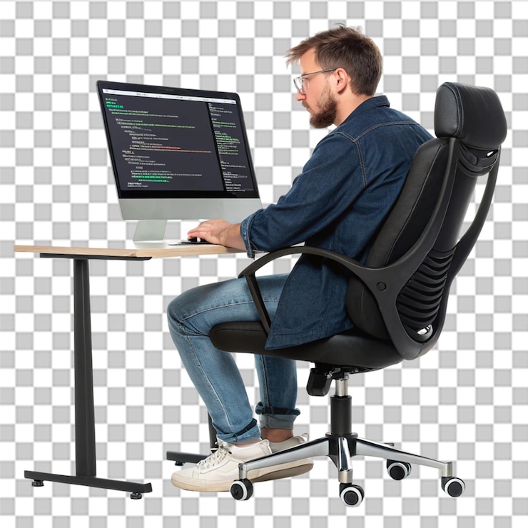 PSD regtech developer isolated on transparent background