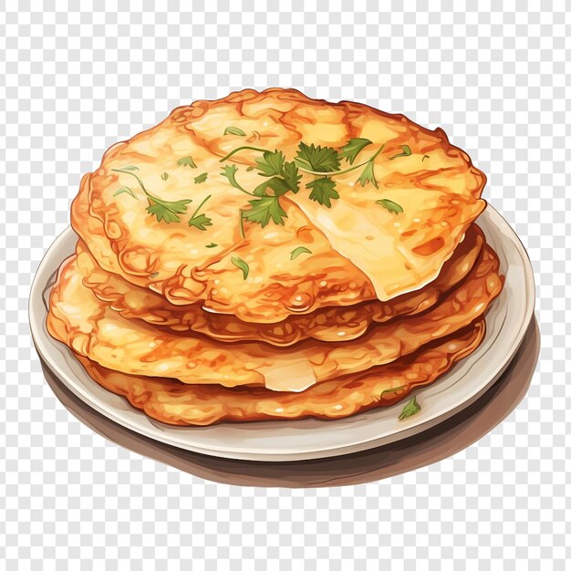 PSD reibekuchen pancake ziemniaczany wyizolowany na przezroczystym tle