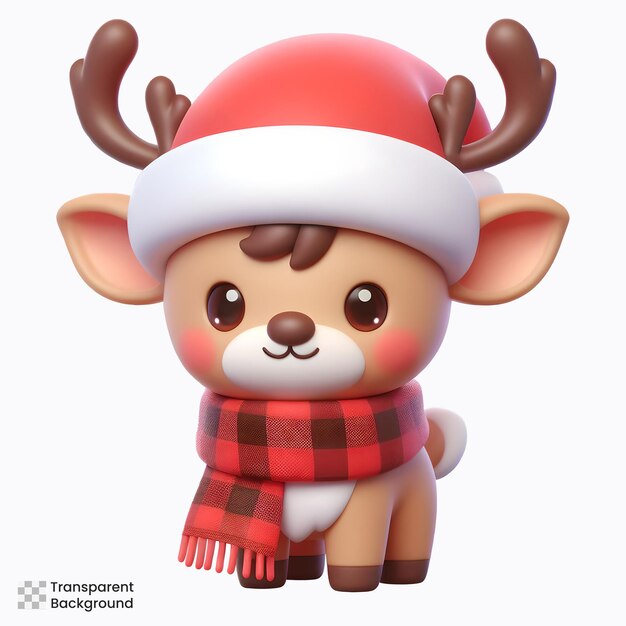 PSD reindeer 3d icon illustrations