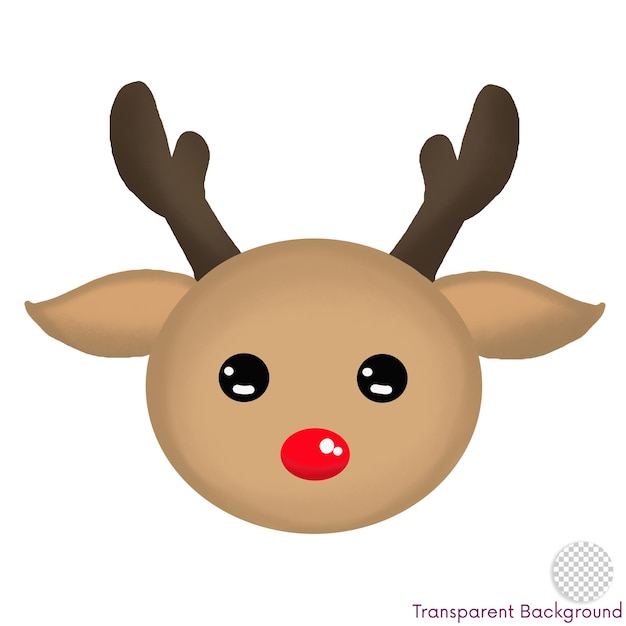 PSD reindeer christmas illustration