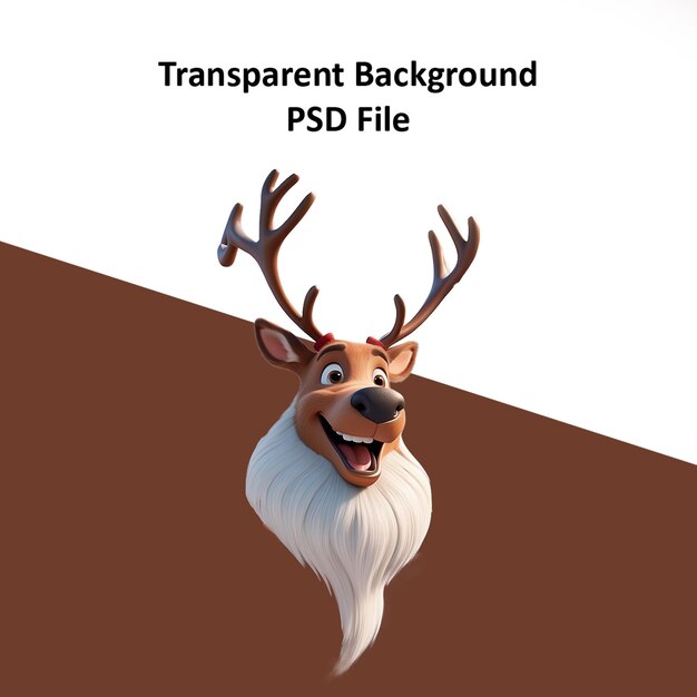 PSD reindeer head png