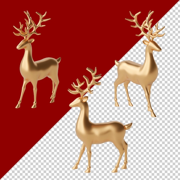 PSD reindeer isolated 3d render