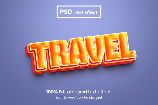 Reis bewerkbaar 3D-teksteffect