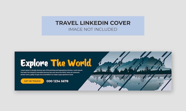 Reisbureau linkedin cover photo design toerisme marketing social media cover banner