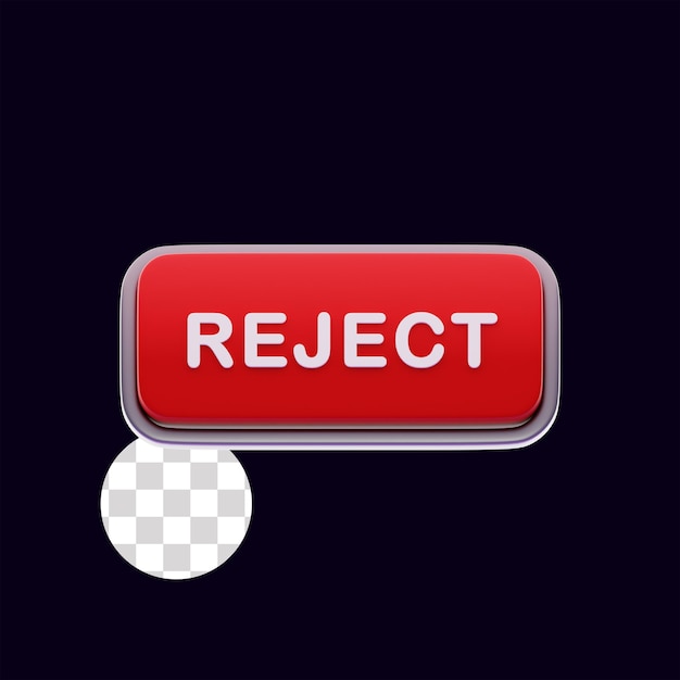 Reject Red Button Click Call to Action