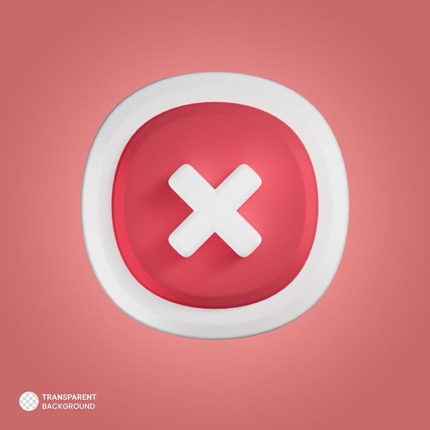 Rejection icon 3d element illustration