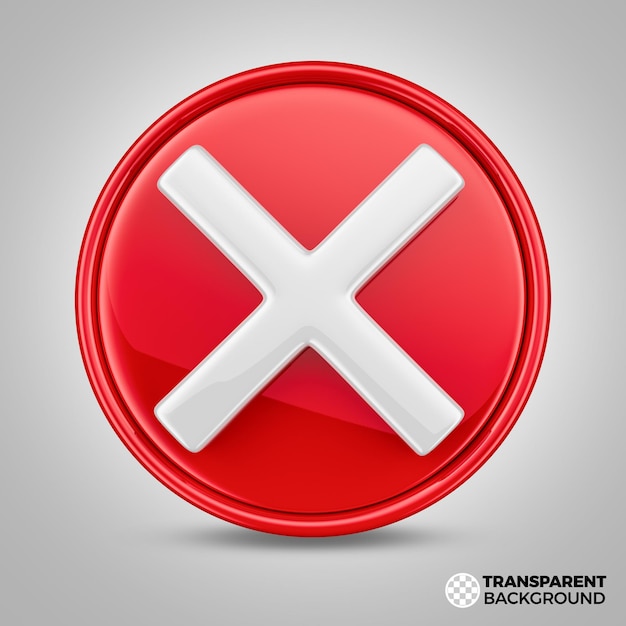 PSD rejection icon 3d element