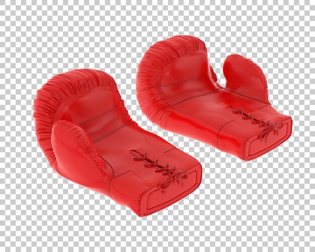 Rękawice bokserskie na przezroczystym tle ilustracja renderowania 3d