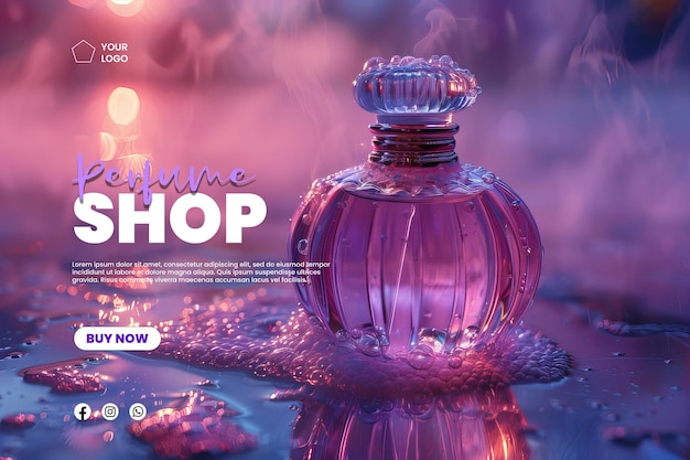 PSD reklama produktów perfumowych