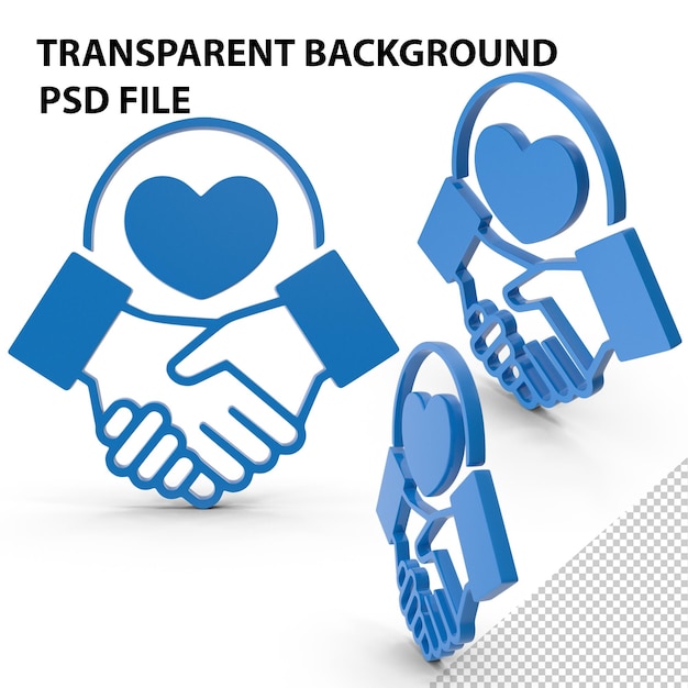 PSD relationship handshake symbol png