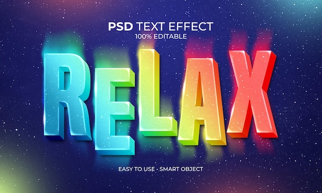 Relax colorful text effect