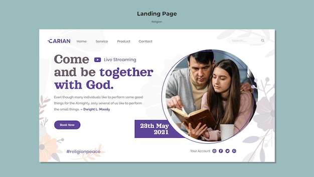 Religions landing page