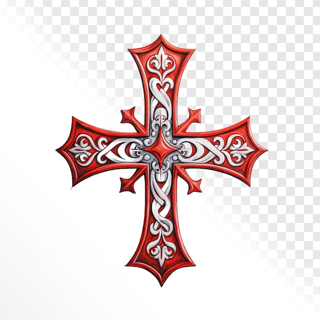 PSD religious material cross on a transparent background