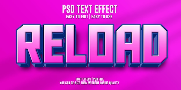 reload editable text effect