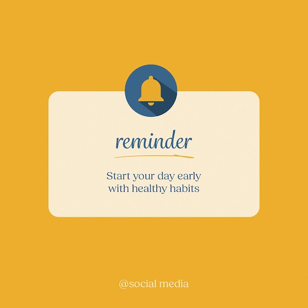 PSD reminder instagram post square template psd design