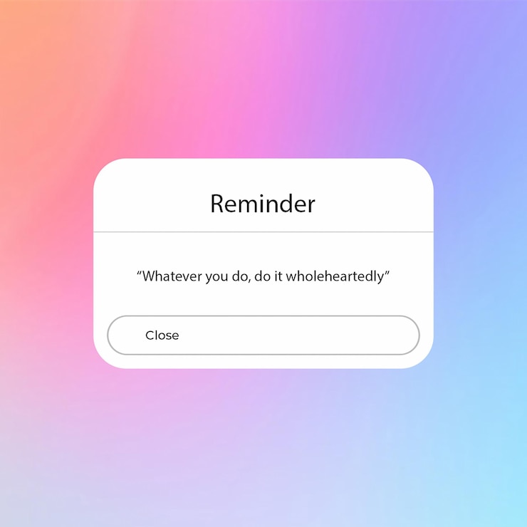 PSD reminder instagram post with a gradiant background