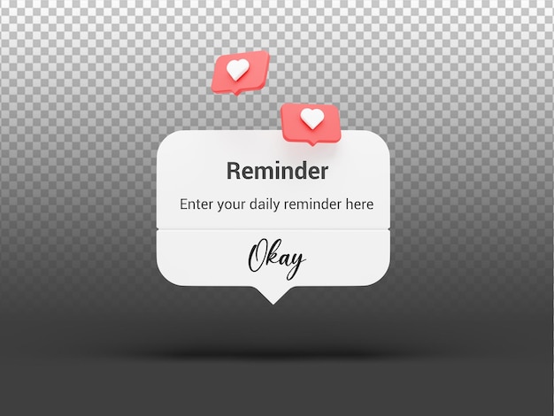 PSD reminder mockup psd