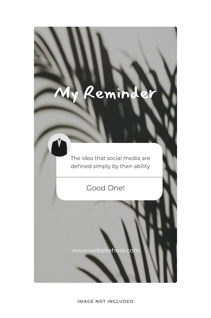 PSD reminder notification pop up mockup template social media psd