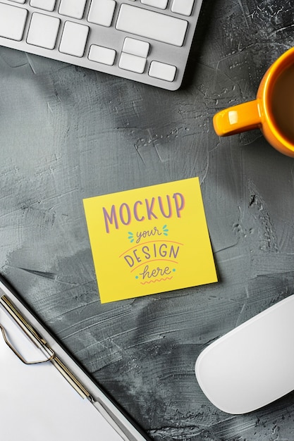 reminder post it indoors mockup
