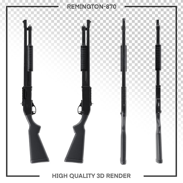 PSD remington 870 под другим углом, высококачественный 3d-рендеринг png