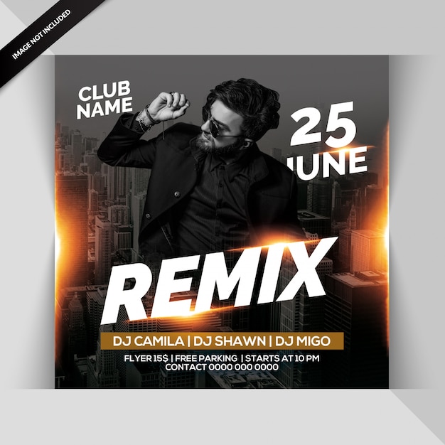 Remix party flyer