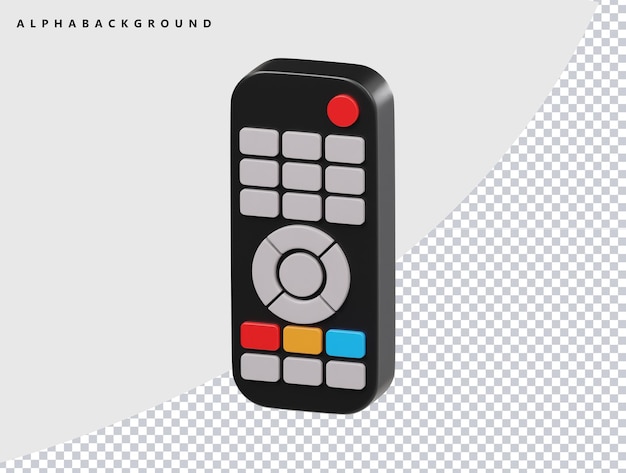 a remote control with a red green and blue buttons