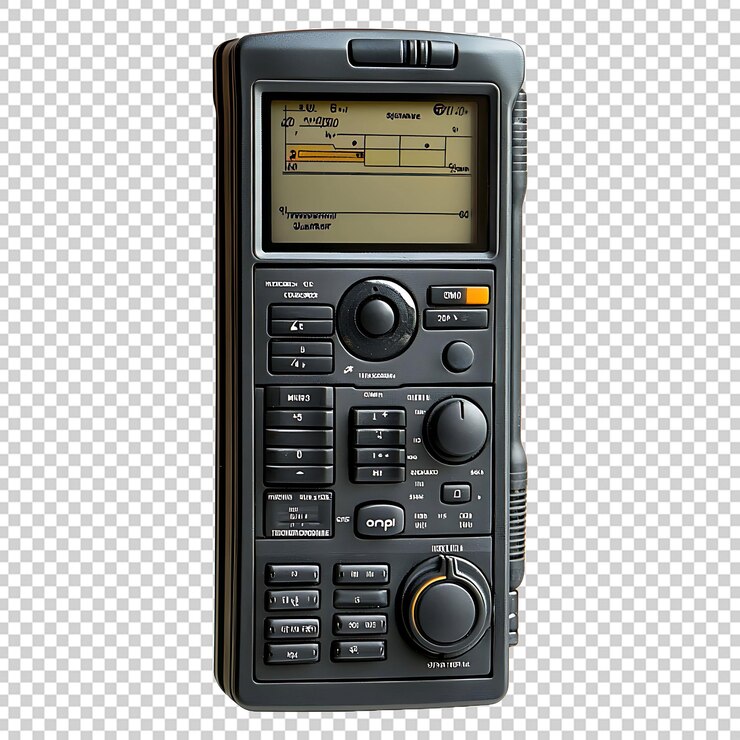 PSD remote radio isolated on transparent background
