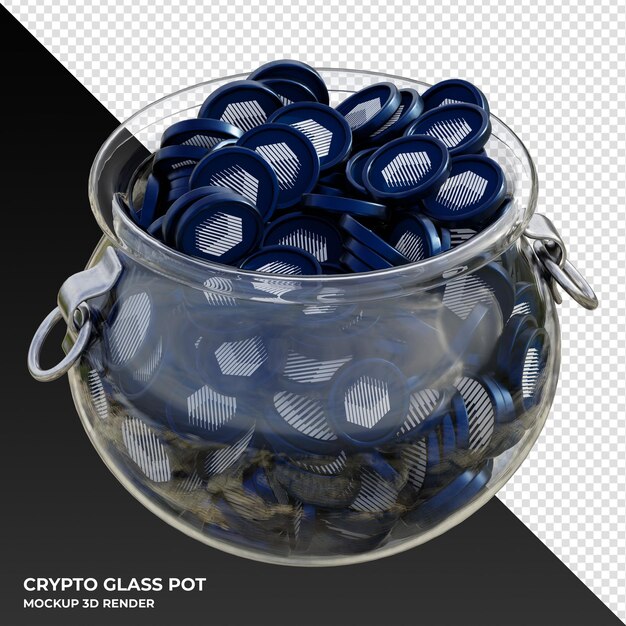 PSD ren clear glass pot