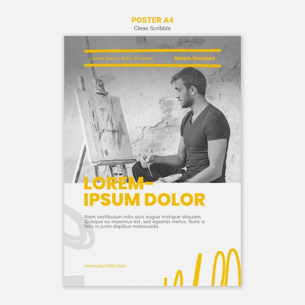 Ren skrible plakat a4