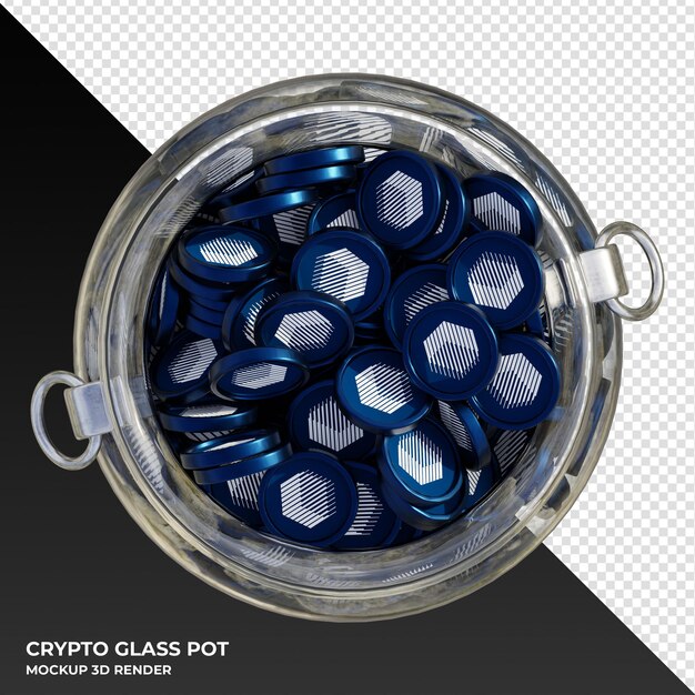 PSD ren top view clear glass pot