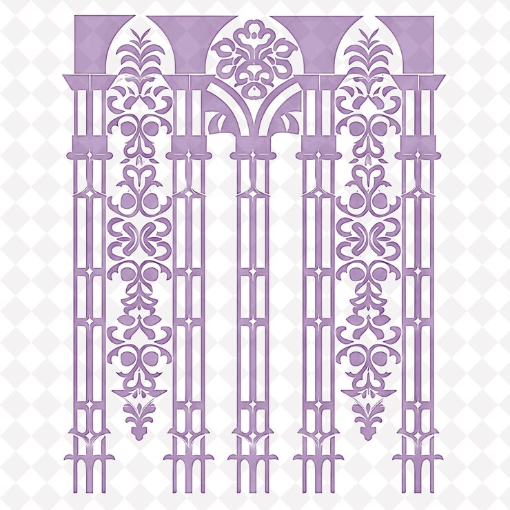 PSD renaissance trellis made from terracotta showcasing classica outline natural decorative design