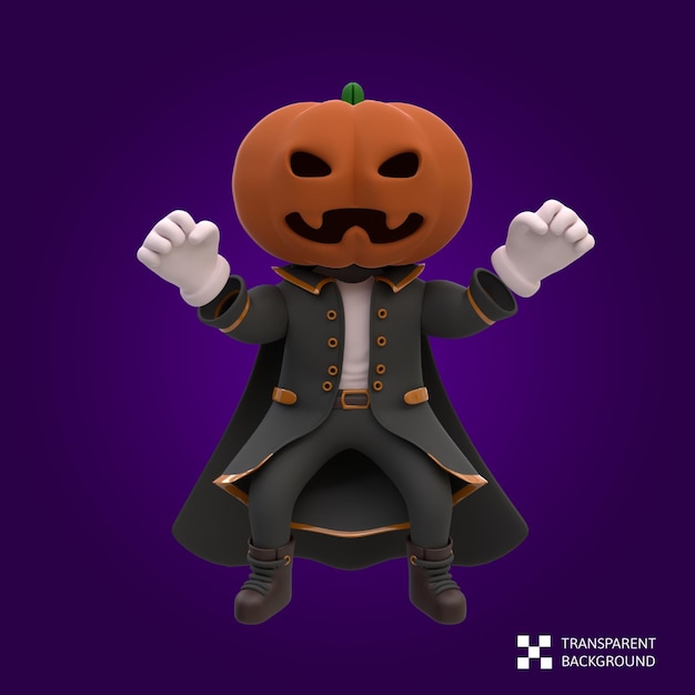 Render 3d Dynia Głowa Halloween Charakter