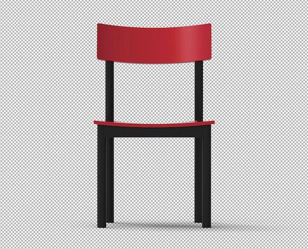 Render of isolated 3D chair scene creator Front