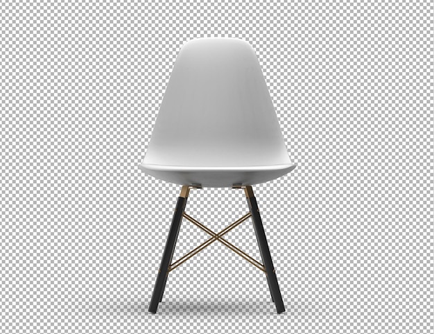 PSD render of isolated 3d chair scene creator