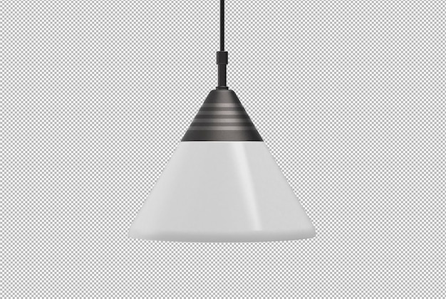 Render of isolated 3d hanging lamp scene creator.