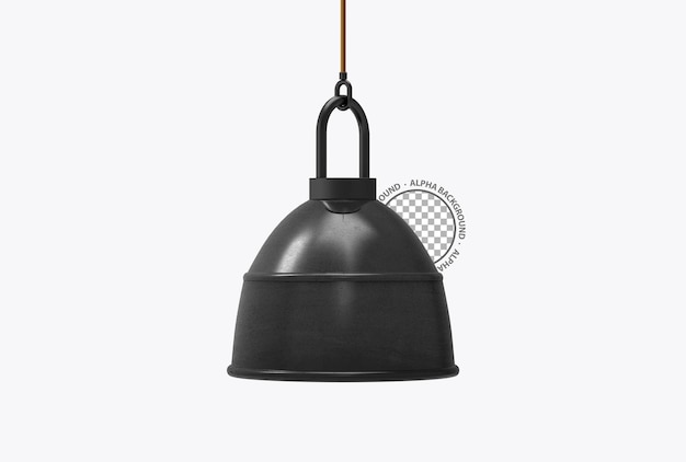 PSD render of isolated 3d hanging lamp scene creator