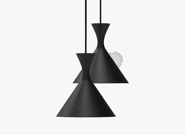 PSD render of isolated 3d hanging lamp scene creator
