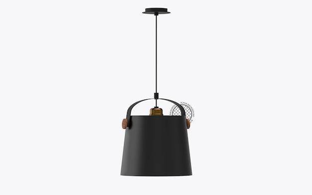 PSD render of isolated 3d hanging lamp scene creator