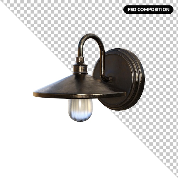 Render of isolated lamp