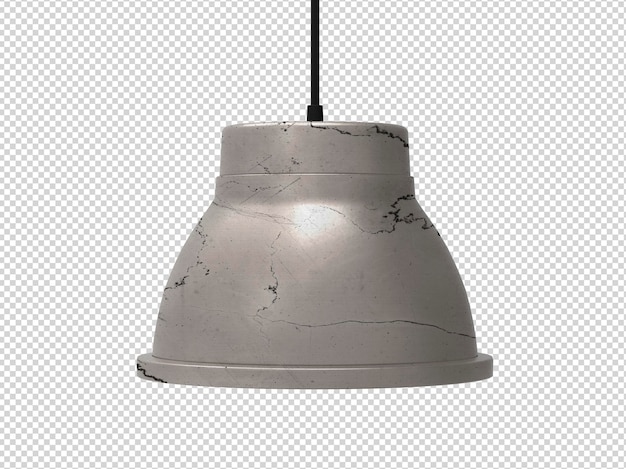 Визуализация изолированного создателя сцены 3d потолочной лампы