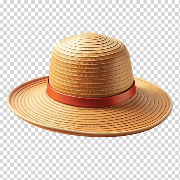 PSD render realistic summer hat isolated on transparent background