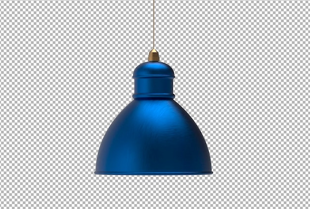 Render van geïsoleerde 3d hangende lampscène schepper