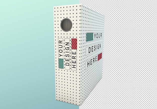 Rendering di un mockup di cartella raccoglitore vuoto bianco isolato